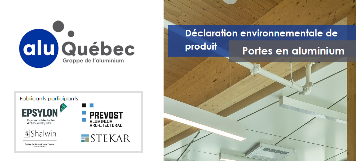 Déclaration environnementale de produit - Portes en aluminium - AluQuébec